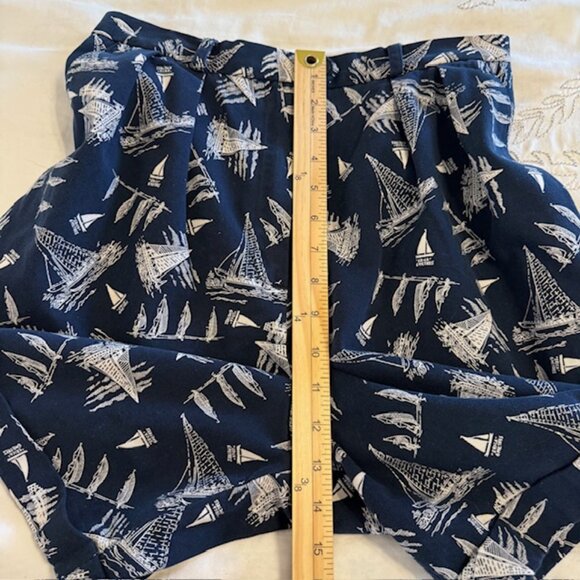 Vintage Ralph Lauren Sport Drop Front Nautical Shorts Button Sailboat Women’s 8 - Picture 7 of 10